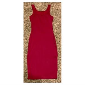 Fitted Burgundy Dress